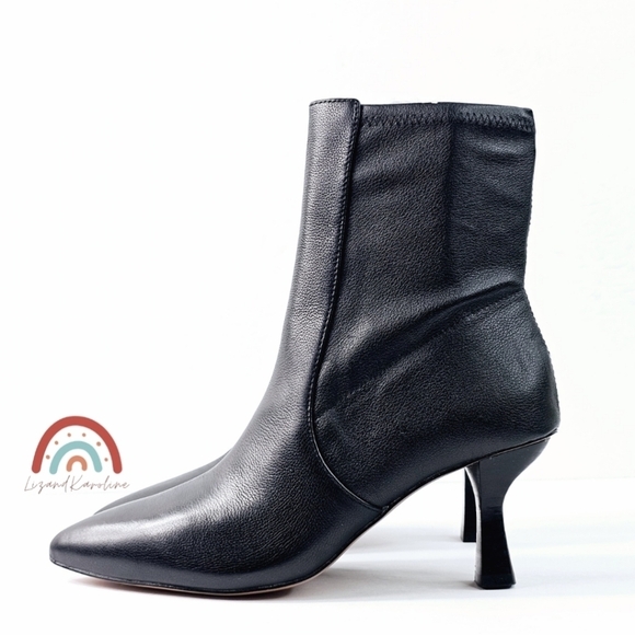 New! Madewell The Justine Ankle Boot in Black Leather - Picture 5 of 16